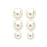 Maxi Boucles d'Oreilles Puces Pendantes Nélya Argent Perles Boucles d'Oreilles Monsieur Simone