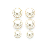 Maxi Boucles d'Oreilles Puces Pendantes Nélya Argent Perles Boucles d'Oreilles Monsieur Simone