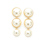 Maxi Boucles d'Oreilles Puces Pendantes Nélya Or Perles Boucles d'Oreilles Monsieur Simone