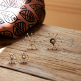 Maxi Boucles d'Oreilles Puces Rhéa Argent Flocons Boucles d'Oreilles Monsieur Simone