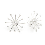 Maxi Boucles d'Oreilles Puces Rhéa Argent Flocons Boucles d'Oreilles Monsieur Simone