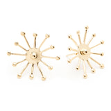 Maxi Boucles d'Oreilles Puces Rhéa Or Flocons Boucles d'Oreilles Monsieur Simone
