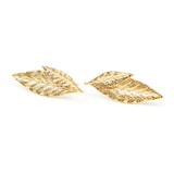 Maxi Boucles d'Oreilles Puces Thalie Or Feuilles Boucles d'Oreilles Monsieur Simone