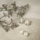 Maxi Boucles d'Oreilles Puces Théia Argent Fleurs Boucles d'Oreilles Monsieur Simone