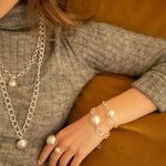 Maxi Collier Nélya Argent Perle Colliers Monsieur Simone