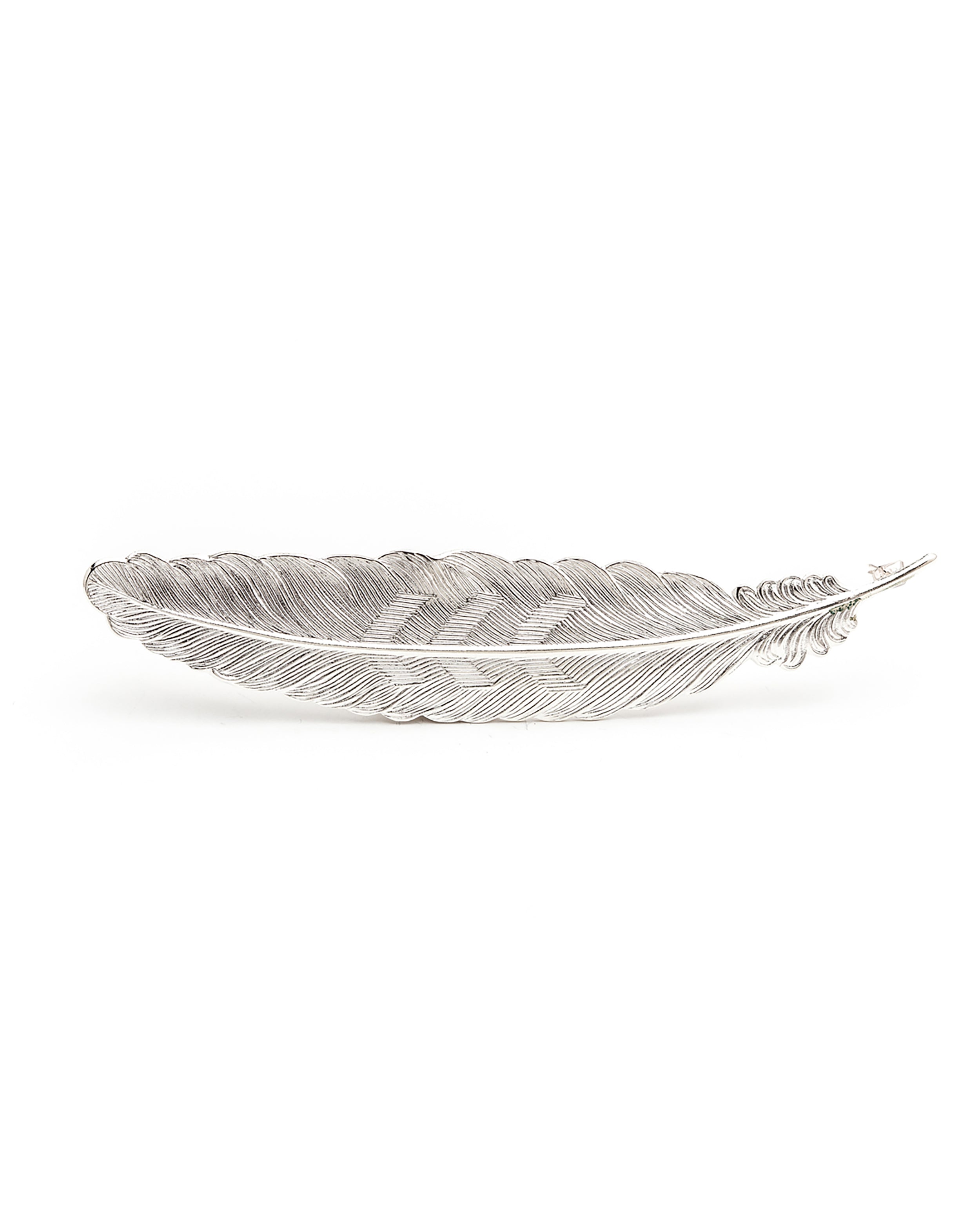 Maxi Mono Boucle d'Oreille Puce Phébé Argent Plume Boucles d'Oreilles Monsieur Simone