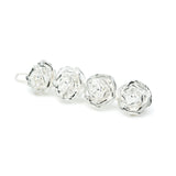 Mini Barrette Aglaé Argent Fleurs Accessoires Monsieur Simone