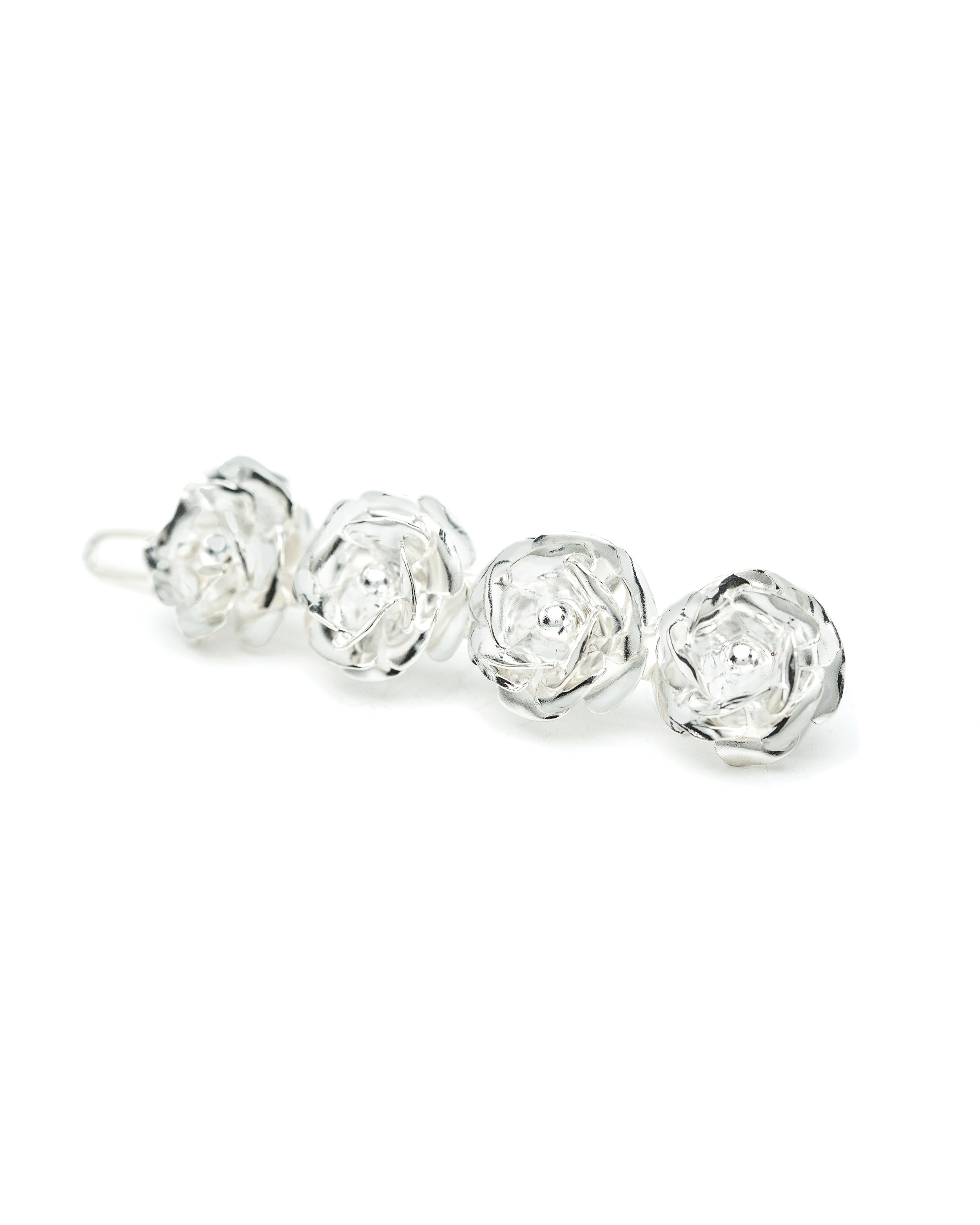 Mini Barrette Aglaé Argent Fleurs Accessoires Monsieur Simone