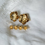 Mini Barrette Aglaé Or Fleurs Accessoires Monsieur Simone