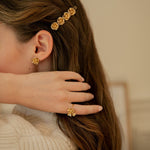 Mini Barrette Aglaé Or Fleurs Accessoires Monsieur Simone