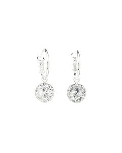 Mini Créoles Hestia Argent Ronds Martelés Boucles d'Oreilles Monsieur Simone
