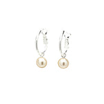 Mini Créoles Nélya Argent Perles Boucles d'Oreilles Monsieur Simone