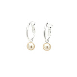 Mini Créoles Nélya Argent Perles Boucles d'Oreilles Monsieur Simone