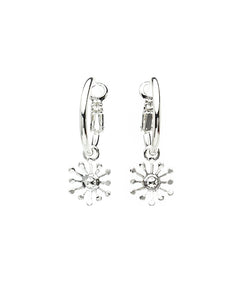 Mini Créoles Rhéa Argent Flocons Boucles d'Oreilles Monsieur Simone