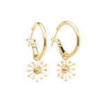 Mini Créoles Rhéa Or Flocons Boucles d'Oreilles Monsieur Simone