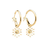Mini Créoles Rhéa Or Flocons Boucles d'Oreilles Monsieur Simone
