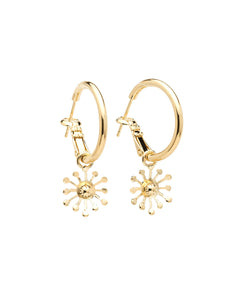 Mini Créoles Rhéa Or Flocons Boucles d'Oreilles Monsieur Simone