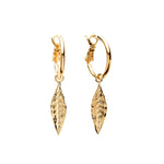 Mini Créoles Thalie Or Feuilles Boucles d'Oreilles Monsieur Simone