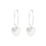 Petites Créoles Aphrodite Argent Coeur Boucles d'Oreilles Monsieur Simone