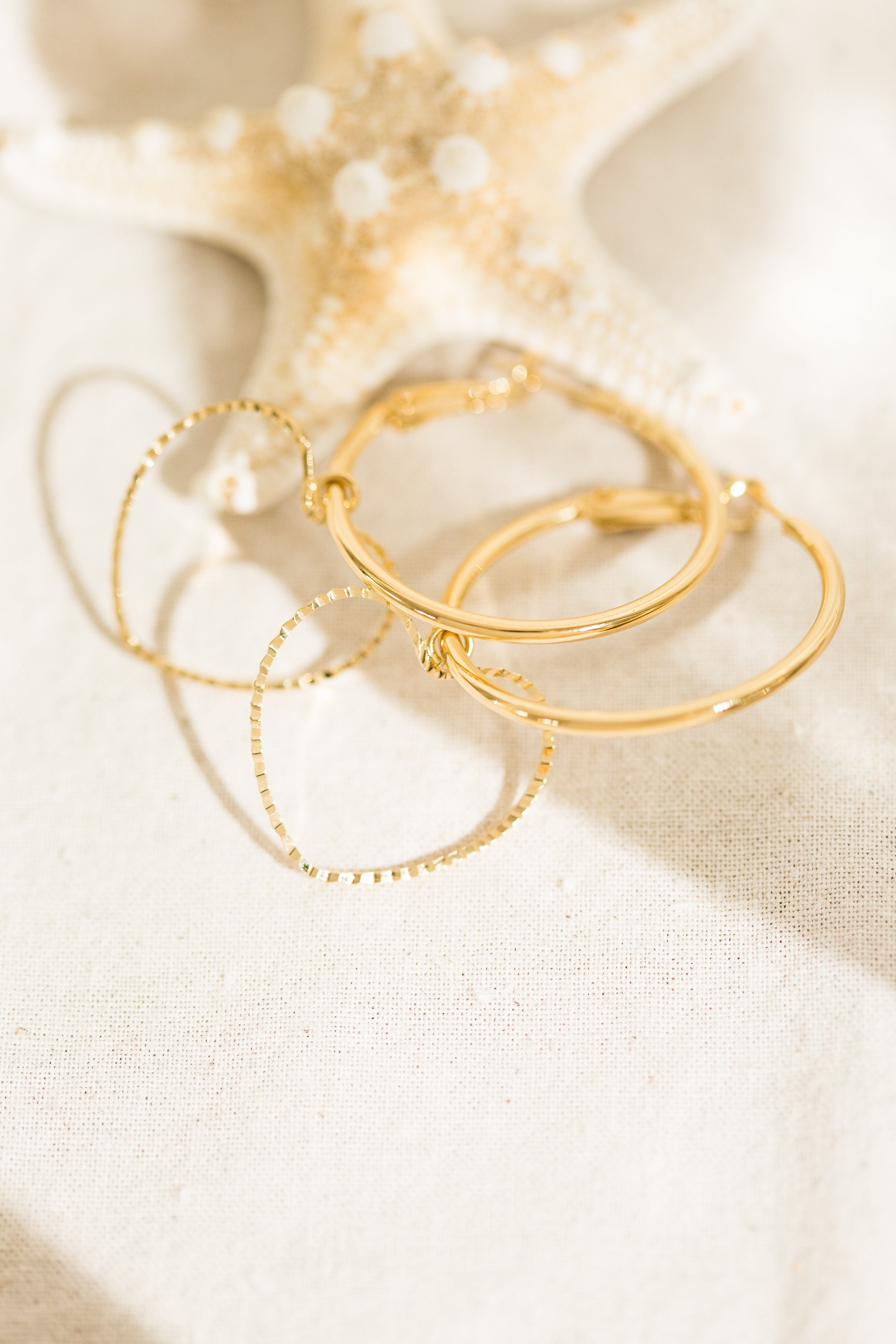 Petites Créoles Aura Or Coeur Boucles d'Oreilles Monsieur Simone