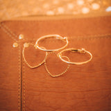 Petites Créoles Aura Or Coeur Boucles d'Oreilles Monsieur Simone