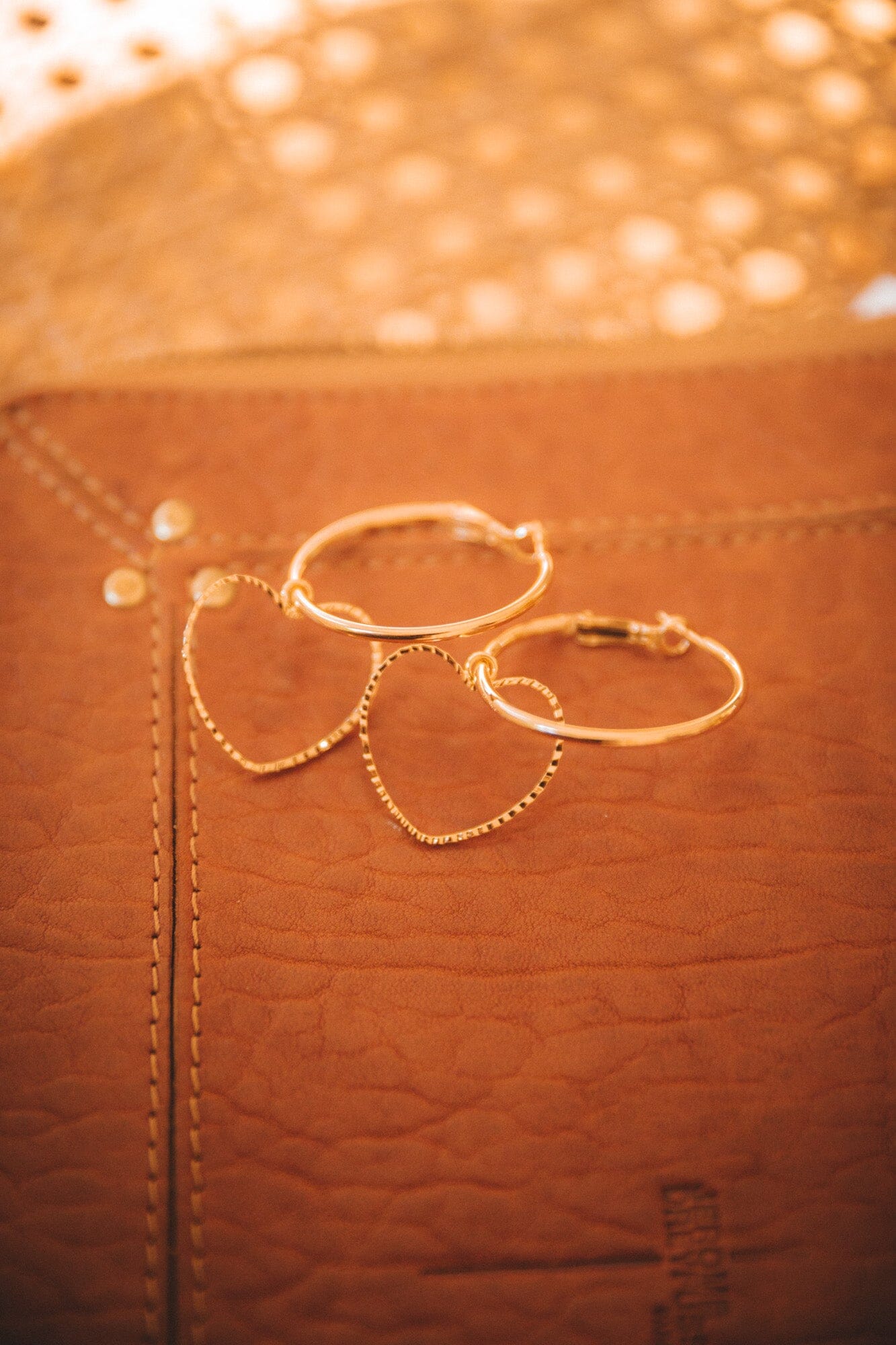 Petites Créoles Aura Or Coeur Boucles d'Oreilles Monsieur Simone