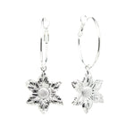 Petites Créoles Hespéris Argent Fleurs Boucles d'Oreilles Monsieur Simone