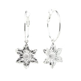 Petites Créoles Hespéris Argent Fleurs Boucles d'Oreilles Monsieur Simone