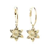 Petites Créoles Hespéris Or Fleurs Boucles d'Oreilles Monsieur Simone