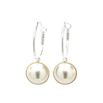 Petites Créoles Nélya Argent Perles Boucles d'Oreilles Monsieur Simone