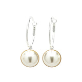 Petites Créoles Nélya Argent Perles Boucles d'Oreilles Monsieur Simone