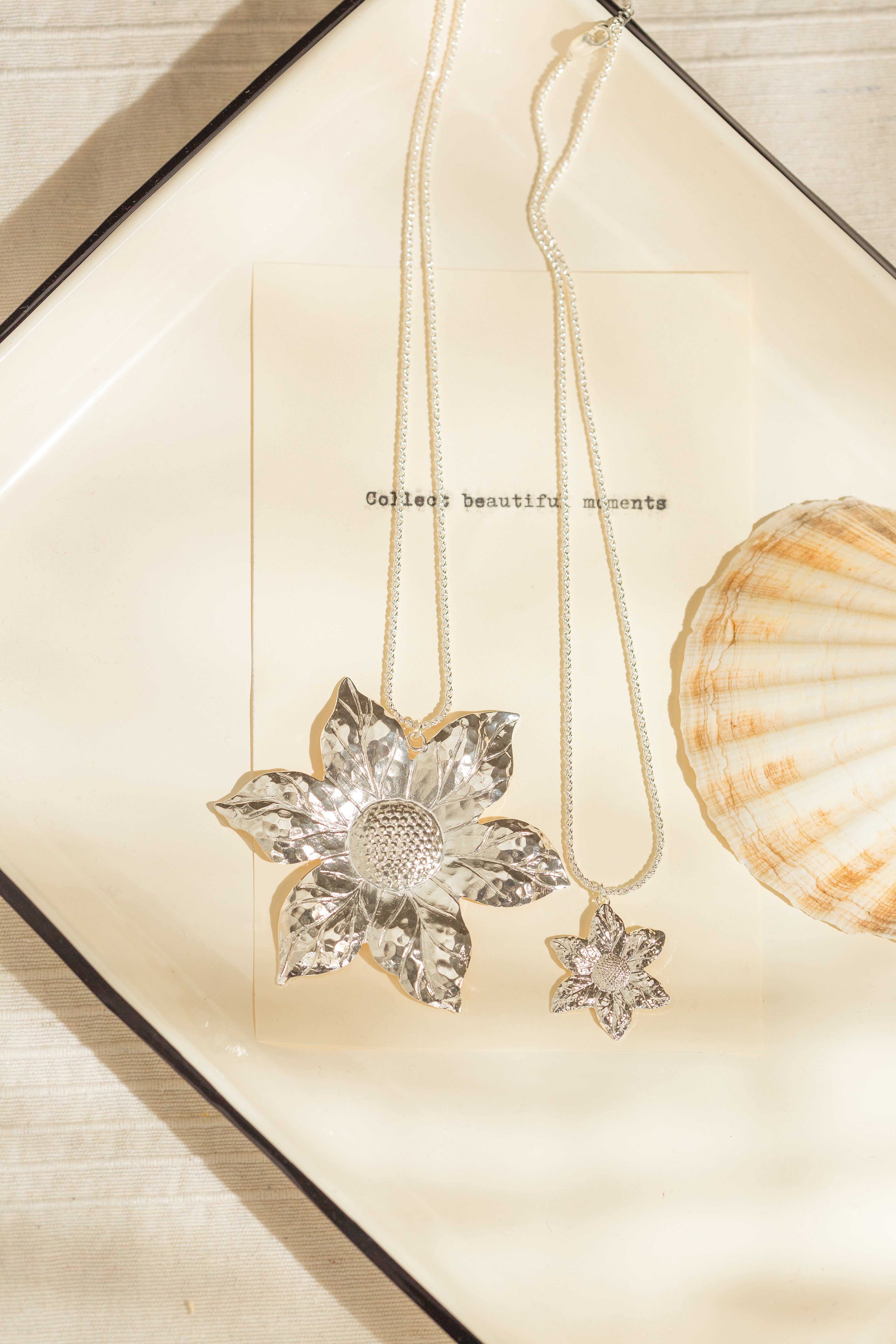 Sautoir Hespéris Argent Fleur Colliers Monsieur Simone