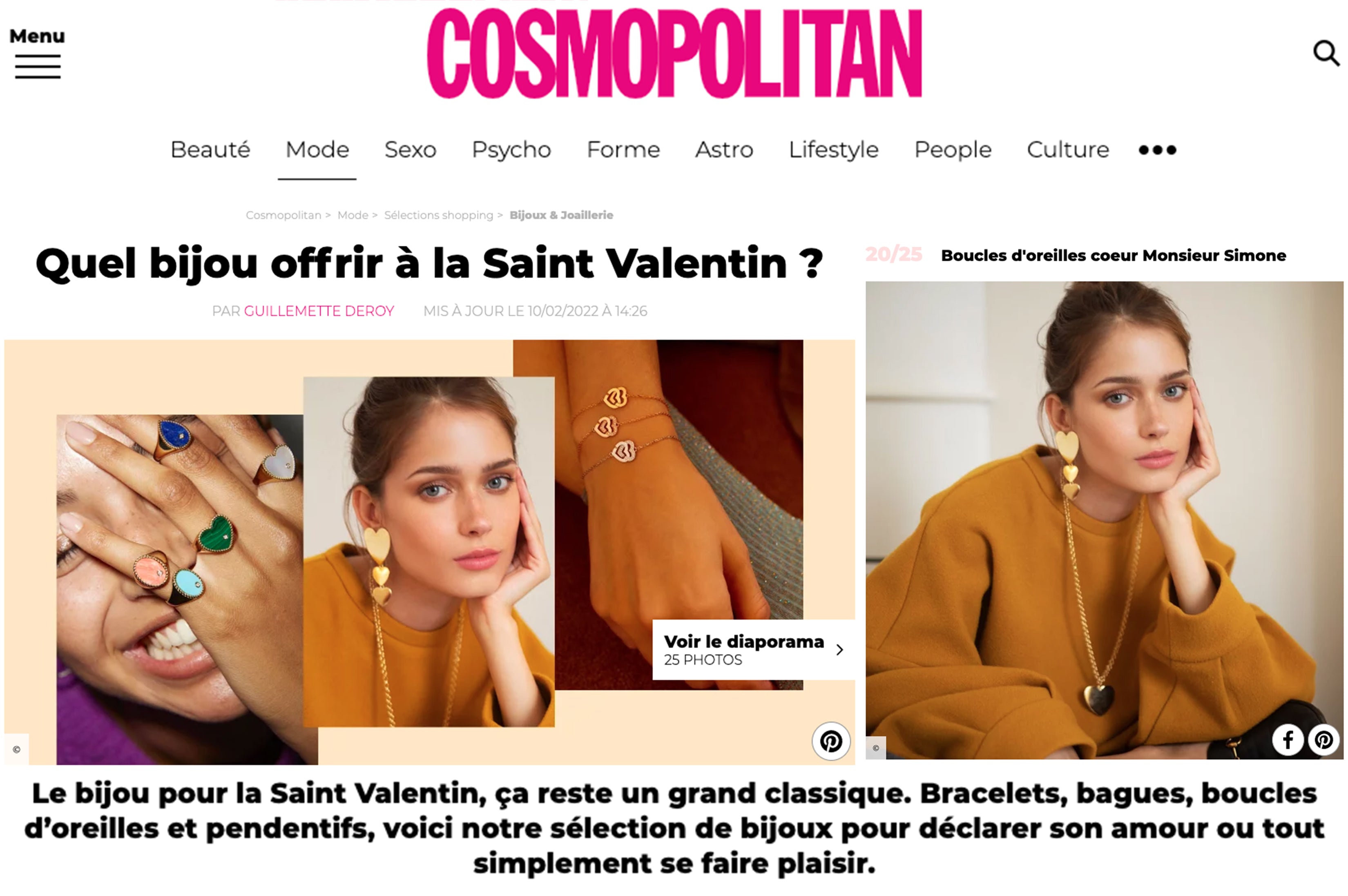 Bijoux Monsieur Simone - Cosmopolitan.fr - Février 2022