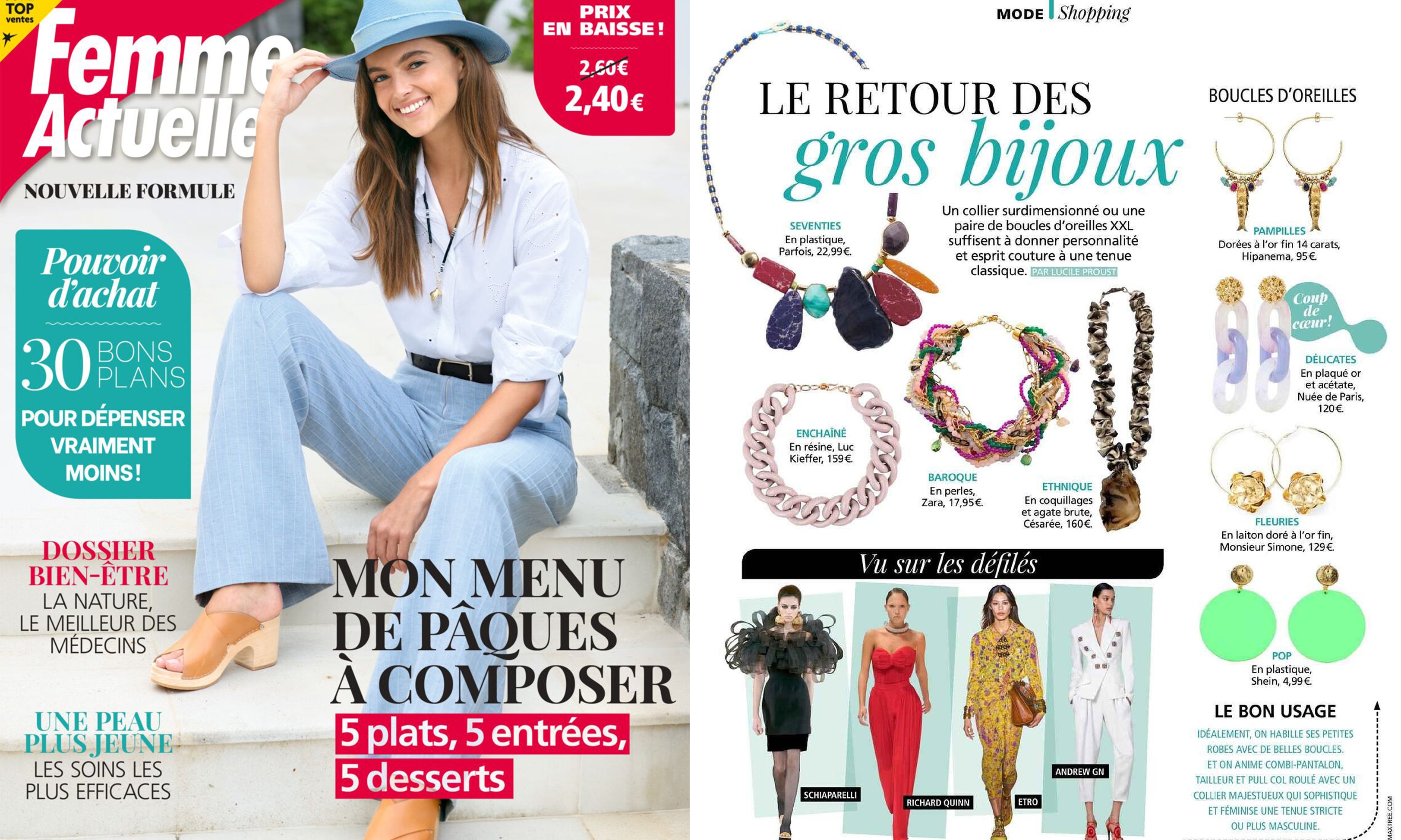Bijoux Monsieur Simone - Femme Actuelle - Avril 2022