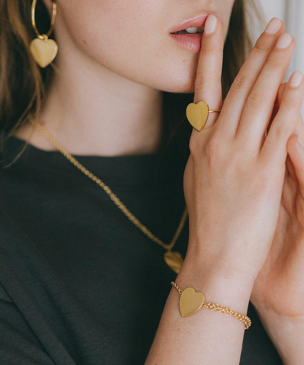 Bague Aphrodite Or Coeur Ajustable Bagues Monsieur Simone