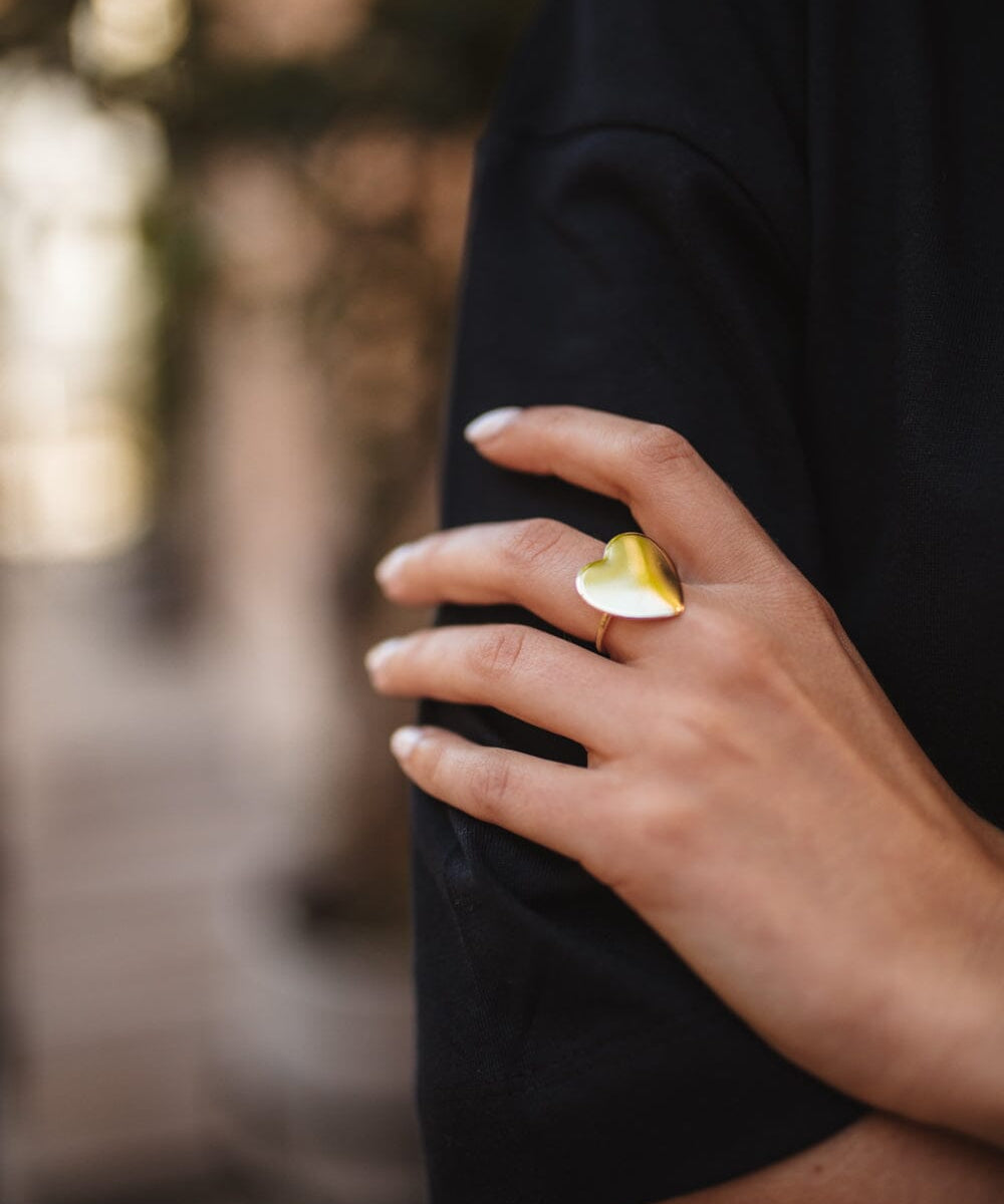 Bague Aphrodite Or Coeur Ajustable Bagues Monsieur Simone