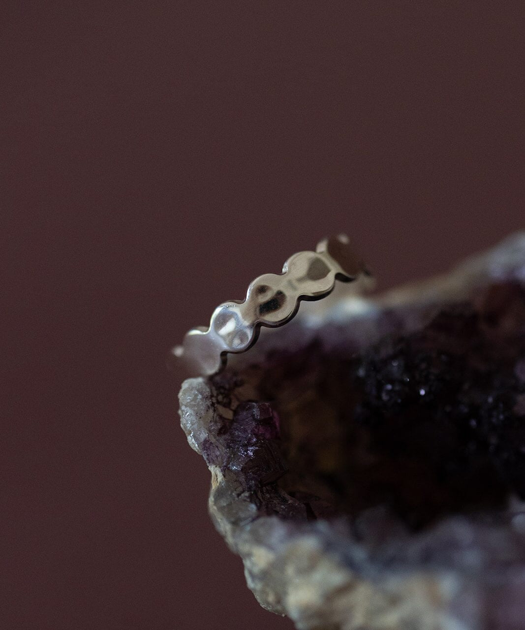 Bague Eliott Argent Martelée Ajustable Bagues Monsieur Simone