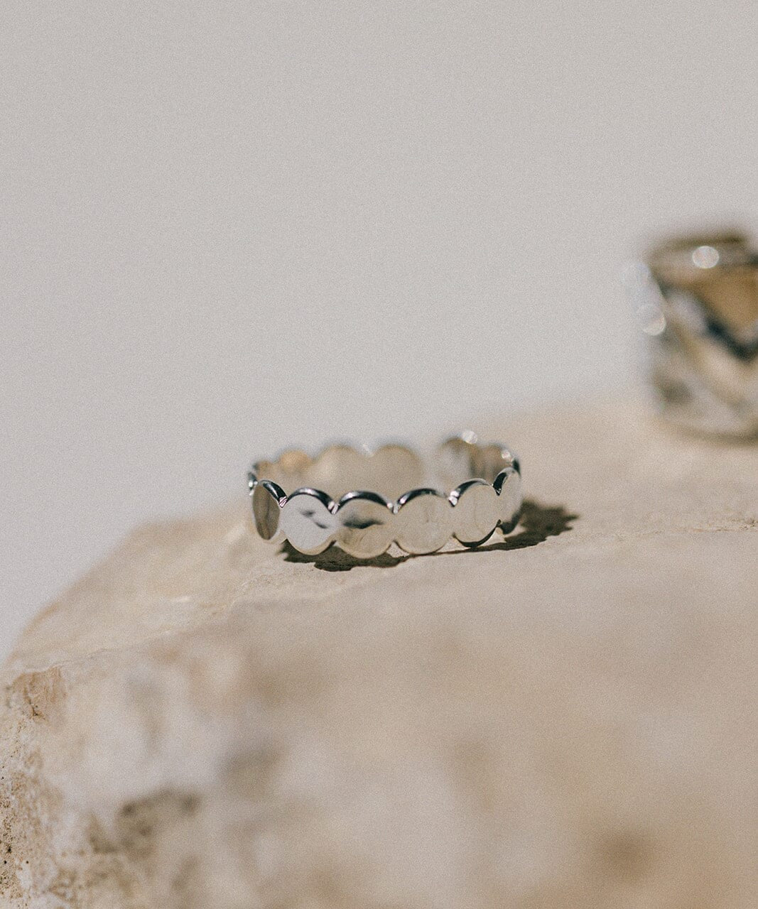 Bague Eliott Argent Martelée Ajustable Bagues Monsieur Simone