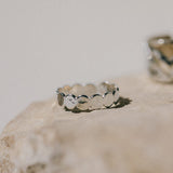 Bague Eliott Argent Martelée Ajustable Bagues Monsieur Simone