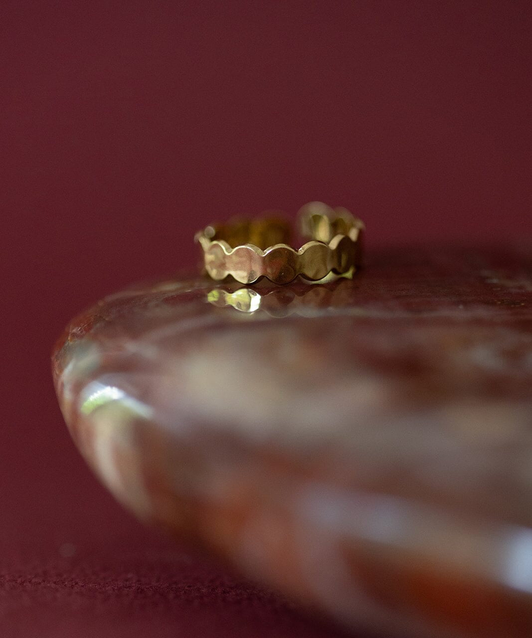 Bague Eliott Or Martelée Ajustable Bagues Monsieur Simone
