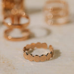 Bague Eliott Or Rose Martelée Ajustable Bagues Monsieur Simone