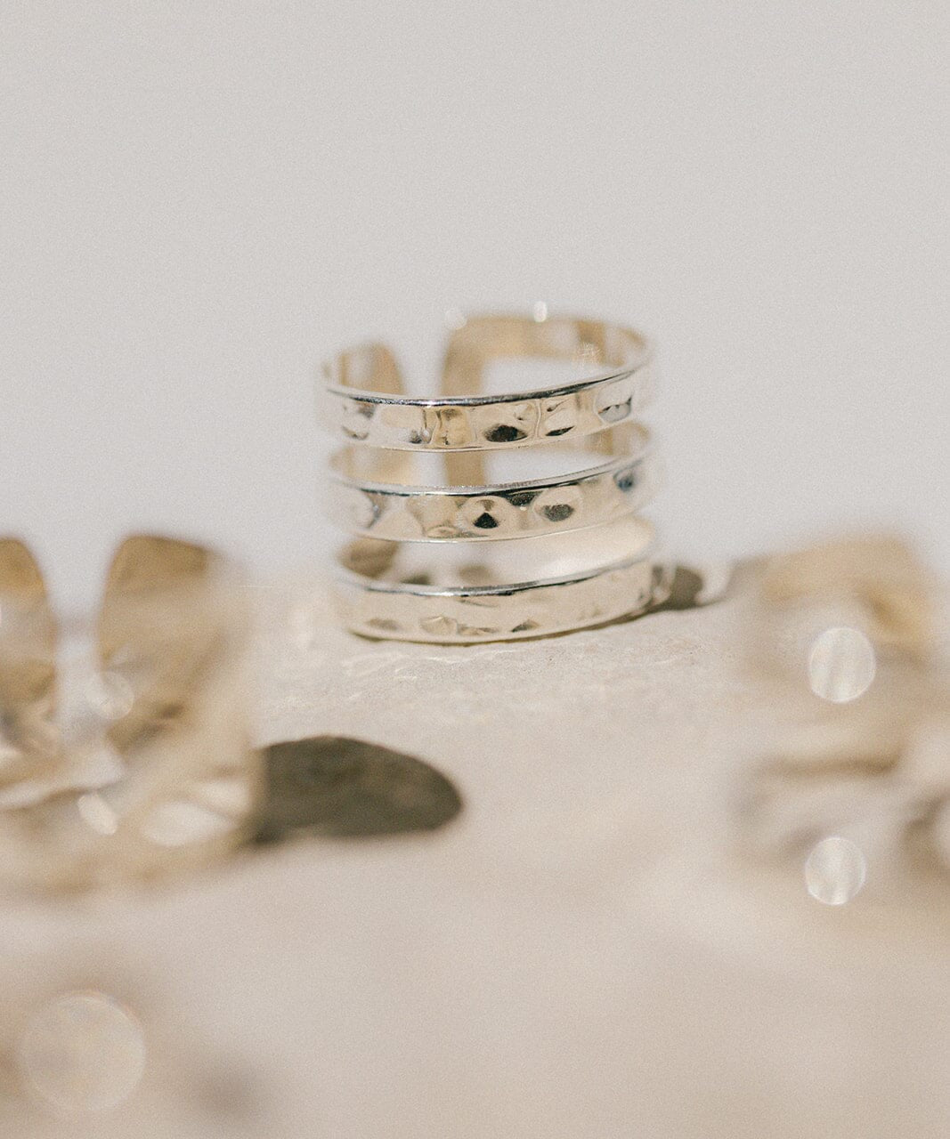 Bague Enzo Argent Martelée Ajustable Bagues Monsieur Simone