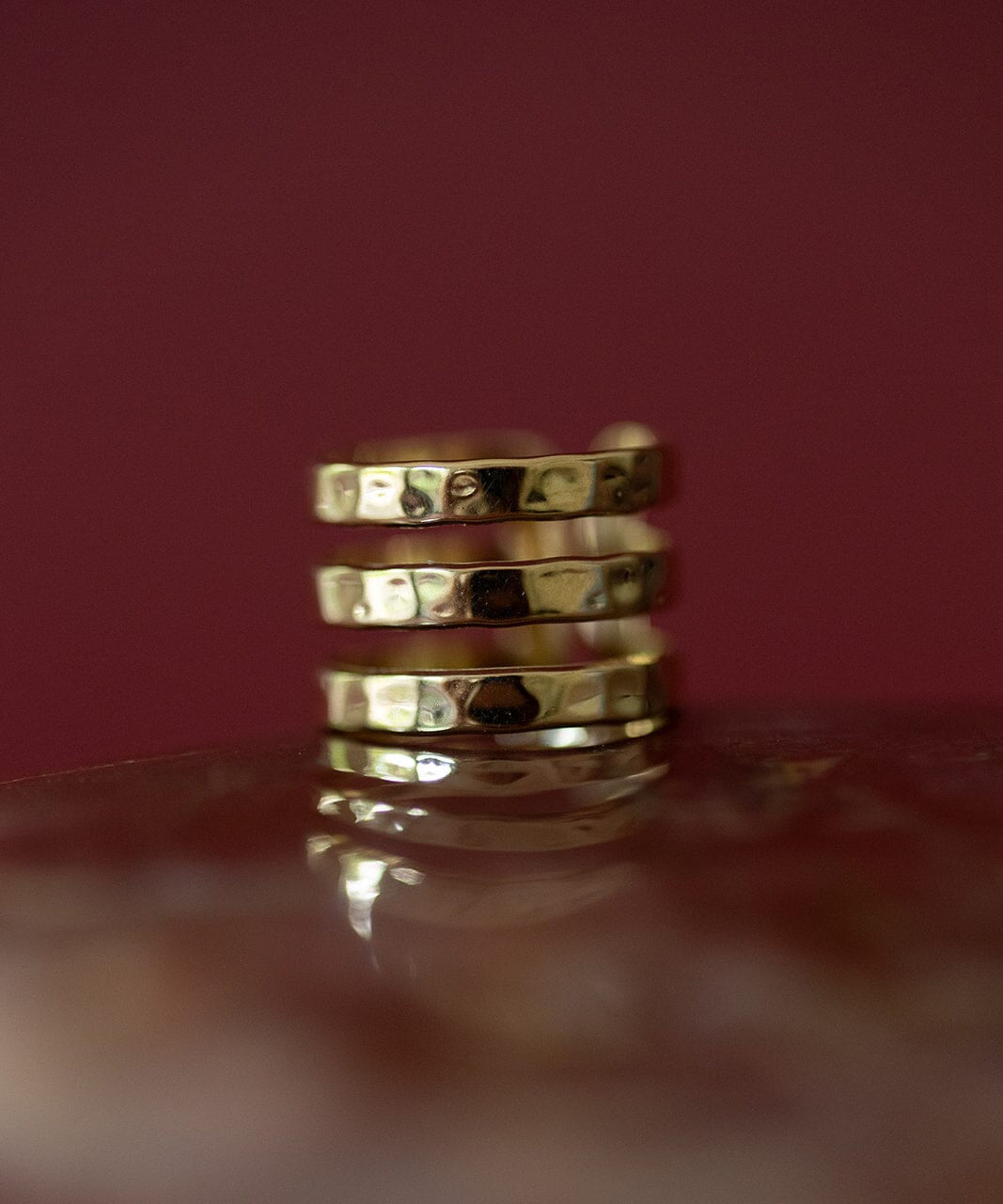 Bague Enzo Or Martelée Ajustable Bagues Monsieur Simone