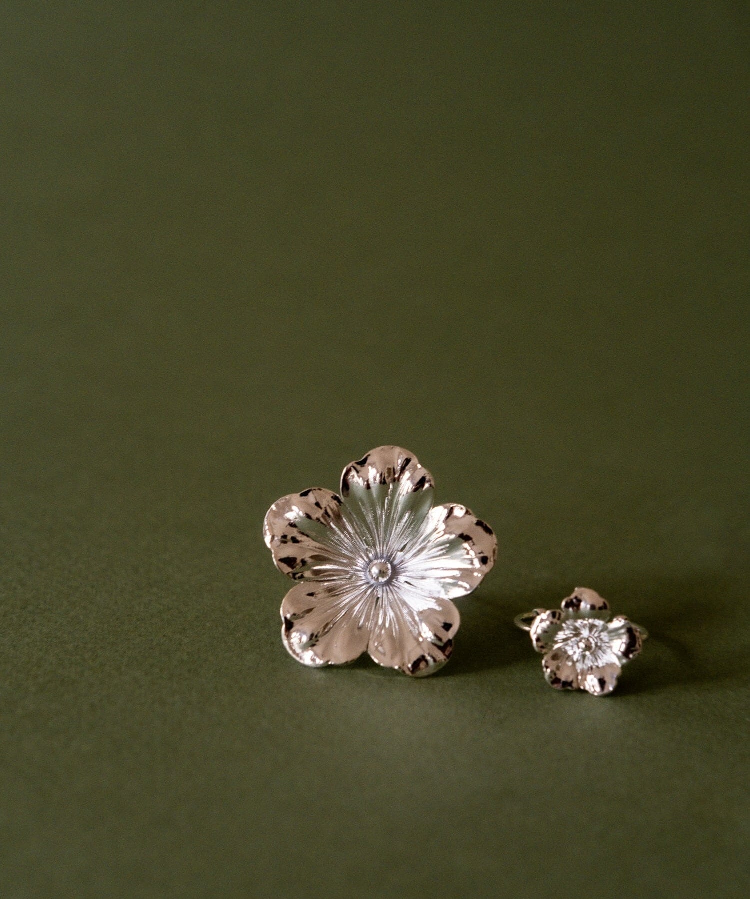 Bague Gaïa Argent Fleur Ajustable Bagues Monsieur Simone