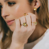 Bague Gaïa Argent Fleur Ajustable Bagues Monsieur Simone