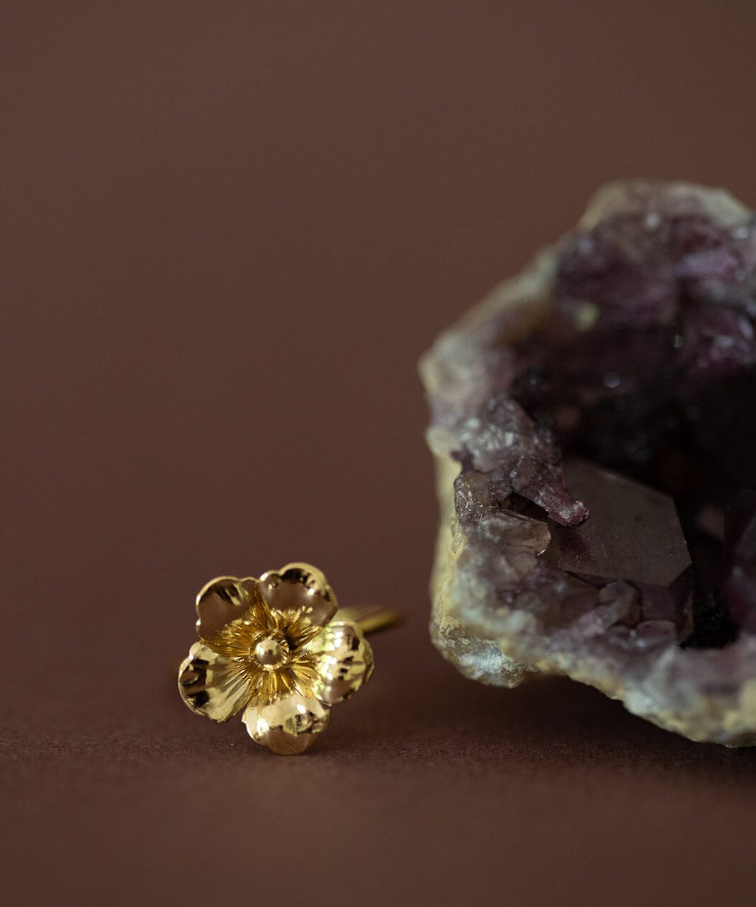 Bague Gaïa Or Fleur Ajustable Bagues Monsieur Simone
