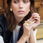 Bague Gaïa Or Fleur Ajustable Bagues Monsieur Simone