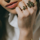 Bague Héra Argent Feuille Ajustable Bagues Monsieur Simone