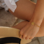Bague Hestia Argent Rond Martelé Ajustable Bagues Monsieur Simone