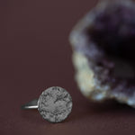 Bague Hestia Argent Rond Martelé Ajustable Bagues Monsieur Simone